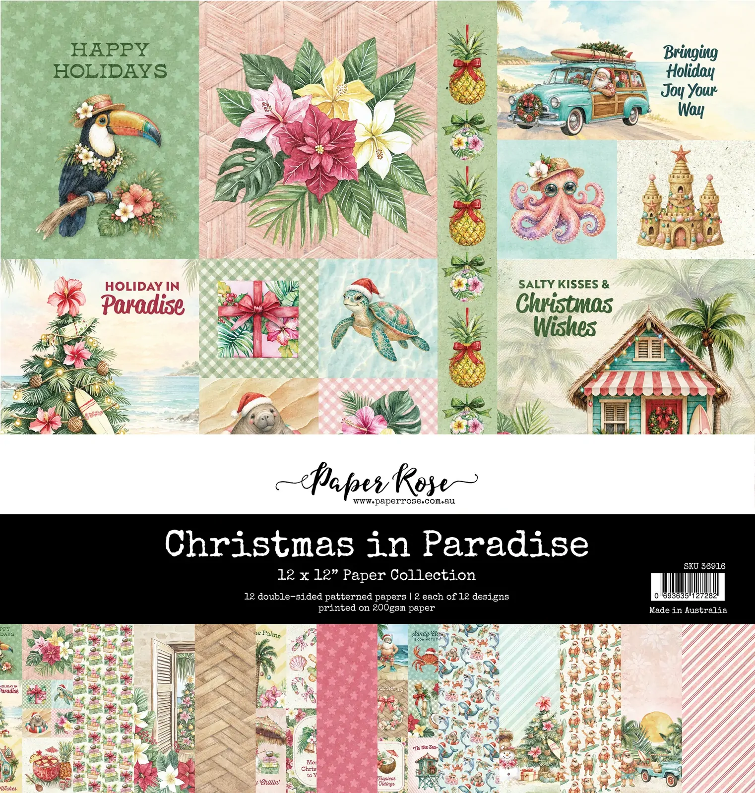 Paper Rose - Christmas in Paradise 12' x 12" Paper Collection