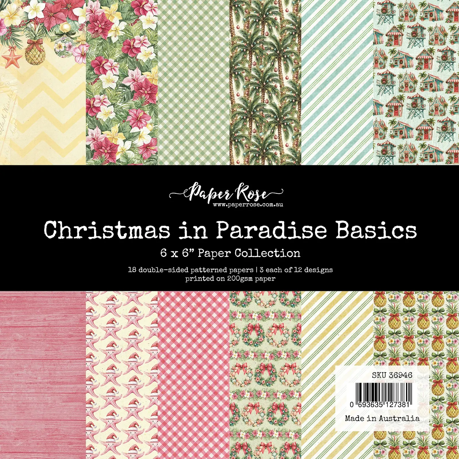 Paper Rose - Christmas in Paradise Basics 6" x 6" Paper Collection