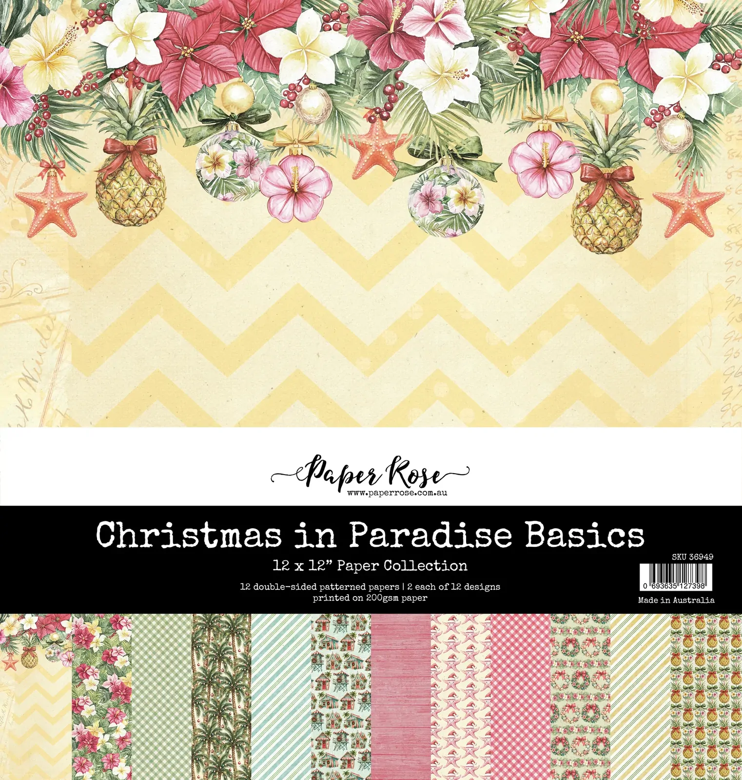 Paper Rose - Christmas in Paradise Basics 12' x 12" Paper Collection