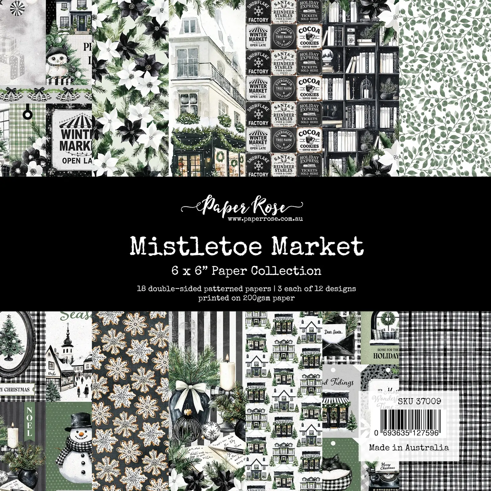 Paper Rose - Mistletoe Market 6" x 6" Paper Collection