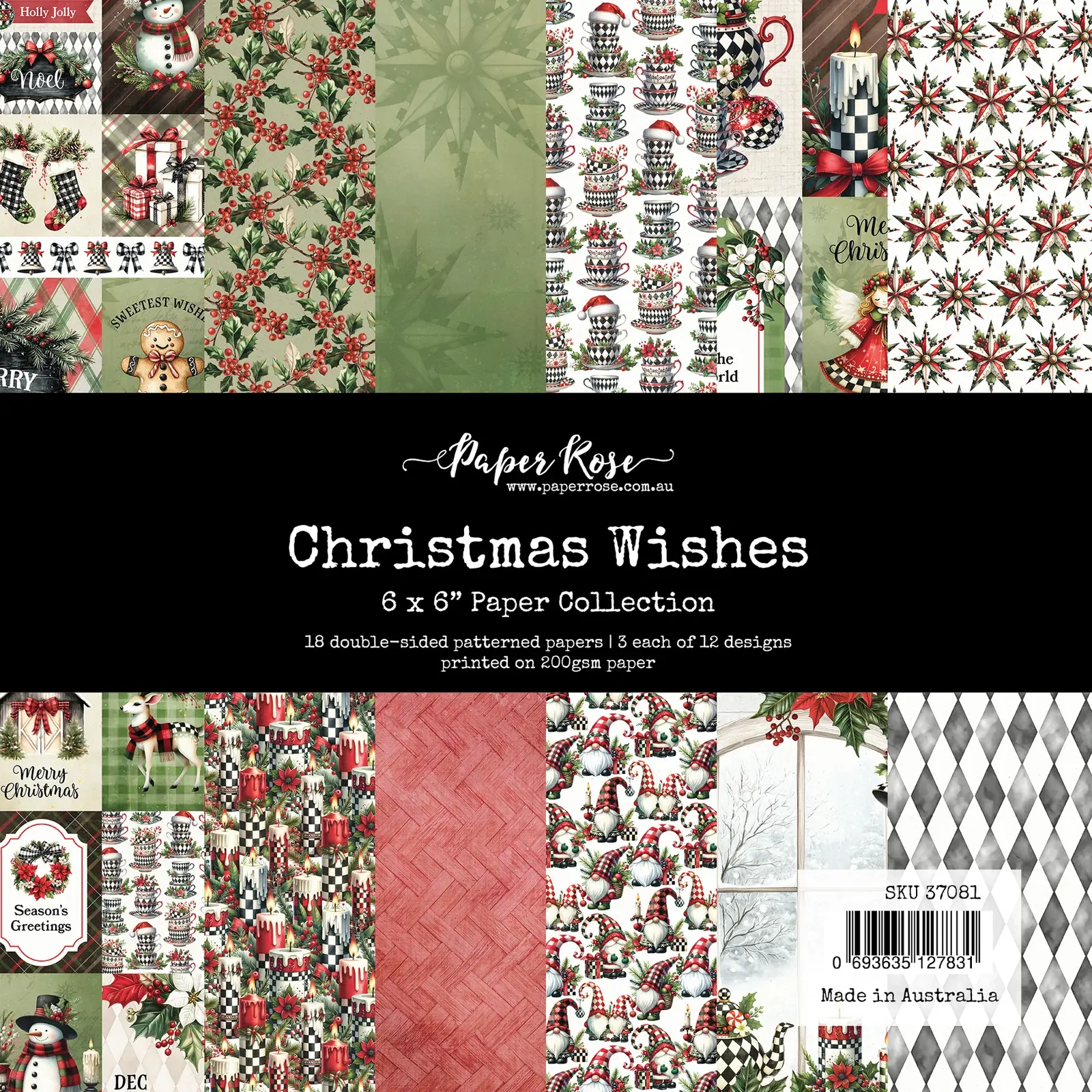 Paper Rose - Christmas Wishes 6" x 6" Paper Collection