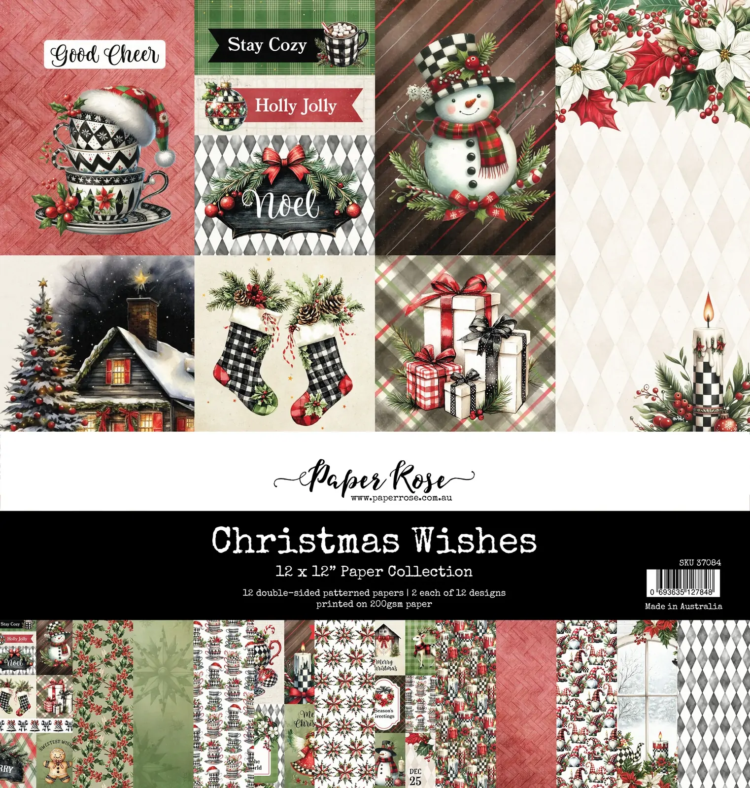 Paper Rose - Christmas Wishes 12' x 12" Paper Collection