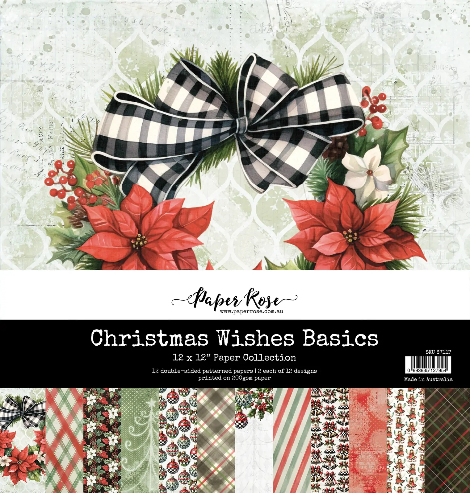 Paper Rose - Christmas Wishes Basics 12' x 12" Paper Collection