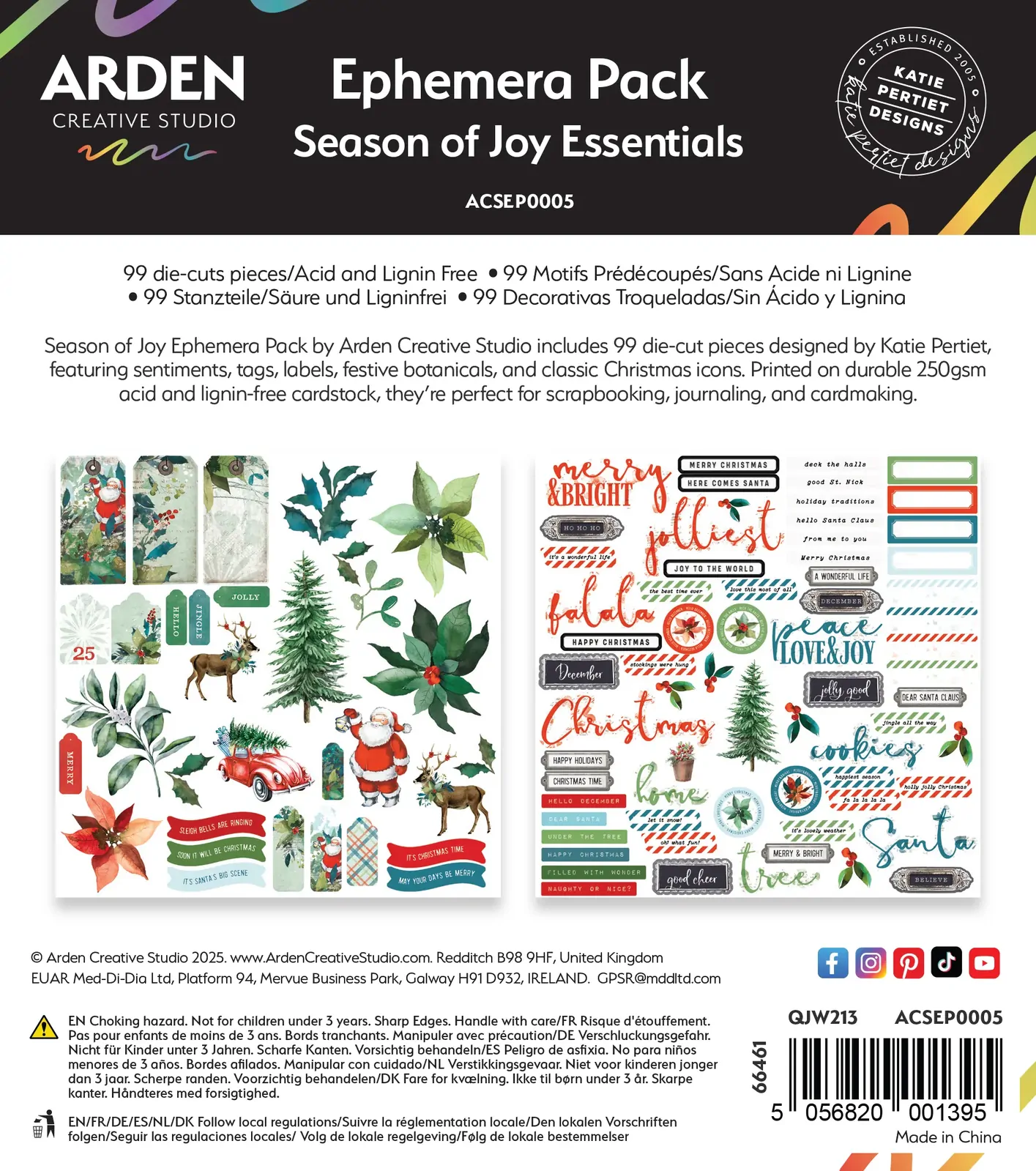 Arden Creative Ephemera Essentials Pack - Season of Joy