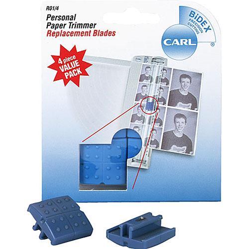 CARL 4 Pack Replacement Cutting Blades for Personal Paper Trimmer R014