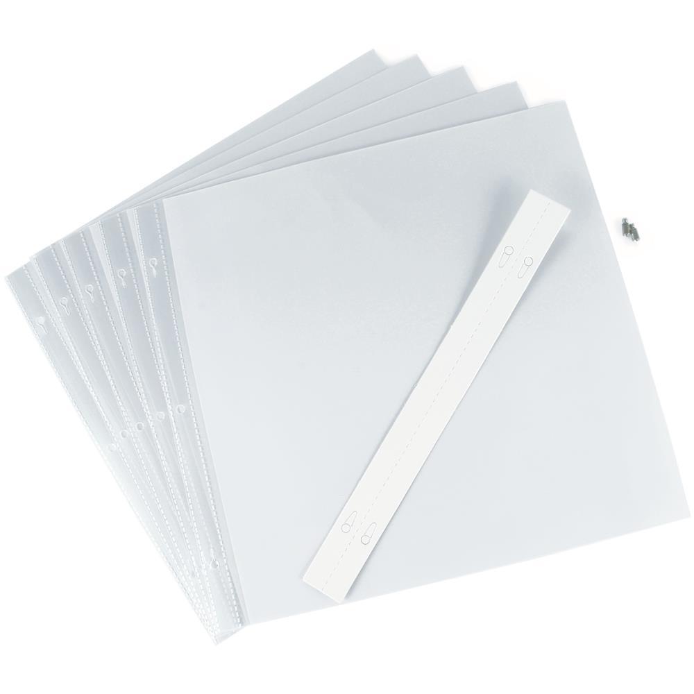 Pioneer 12 x 12 Universal Top-Loading Page Protectors with White Inserts 5/Pkg