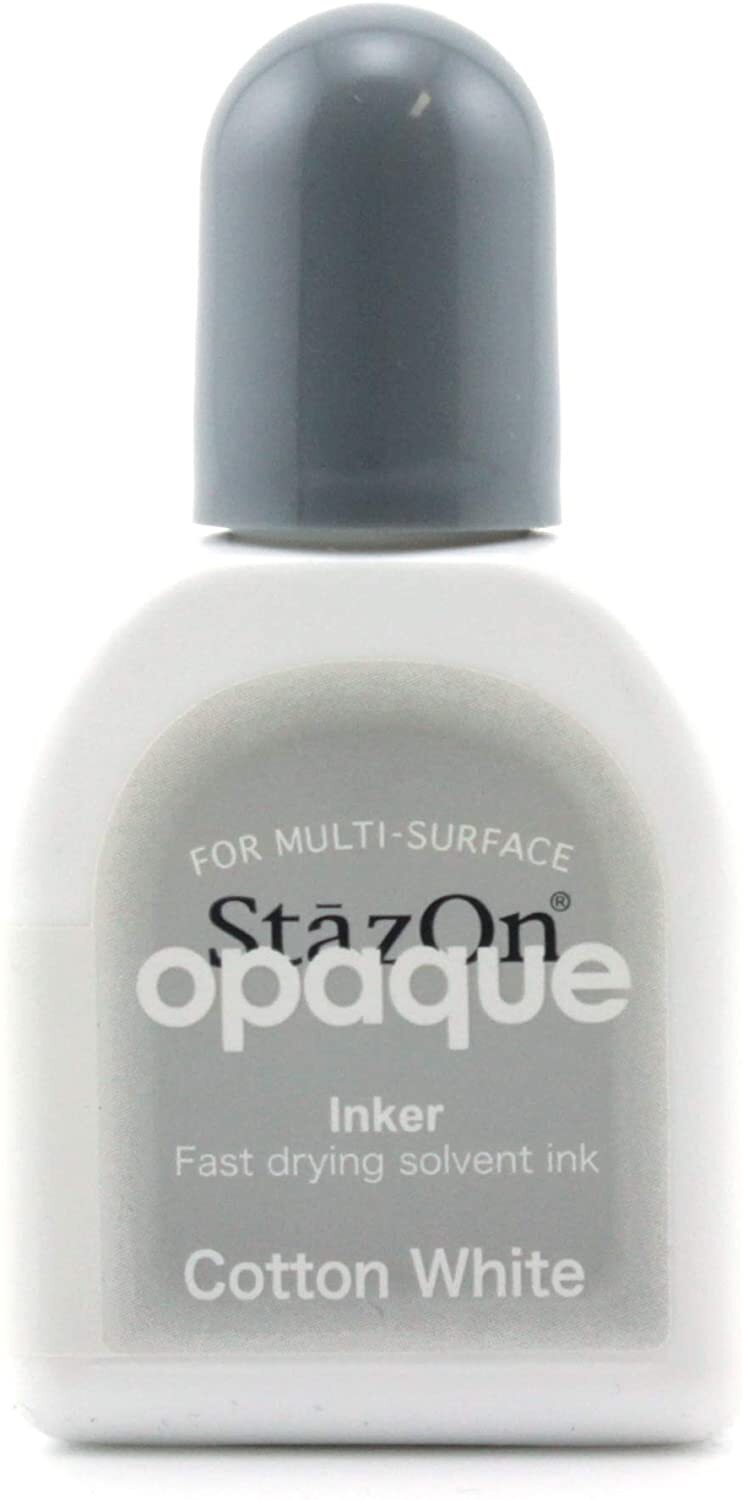 StazOn Opaque Cotton White Inker Reinker 