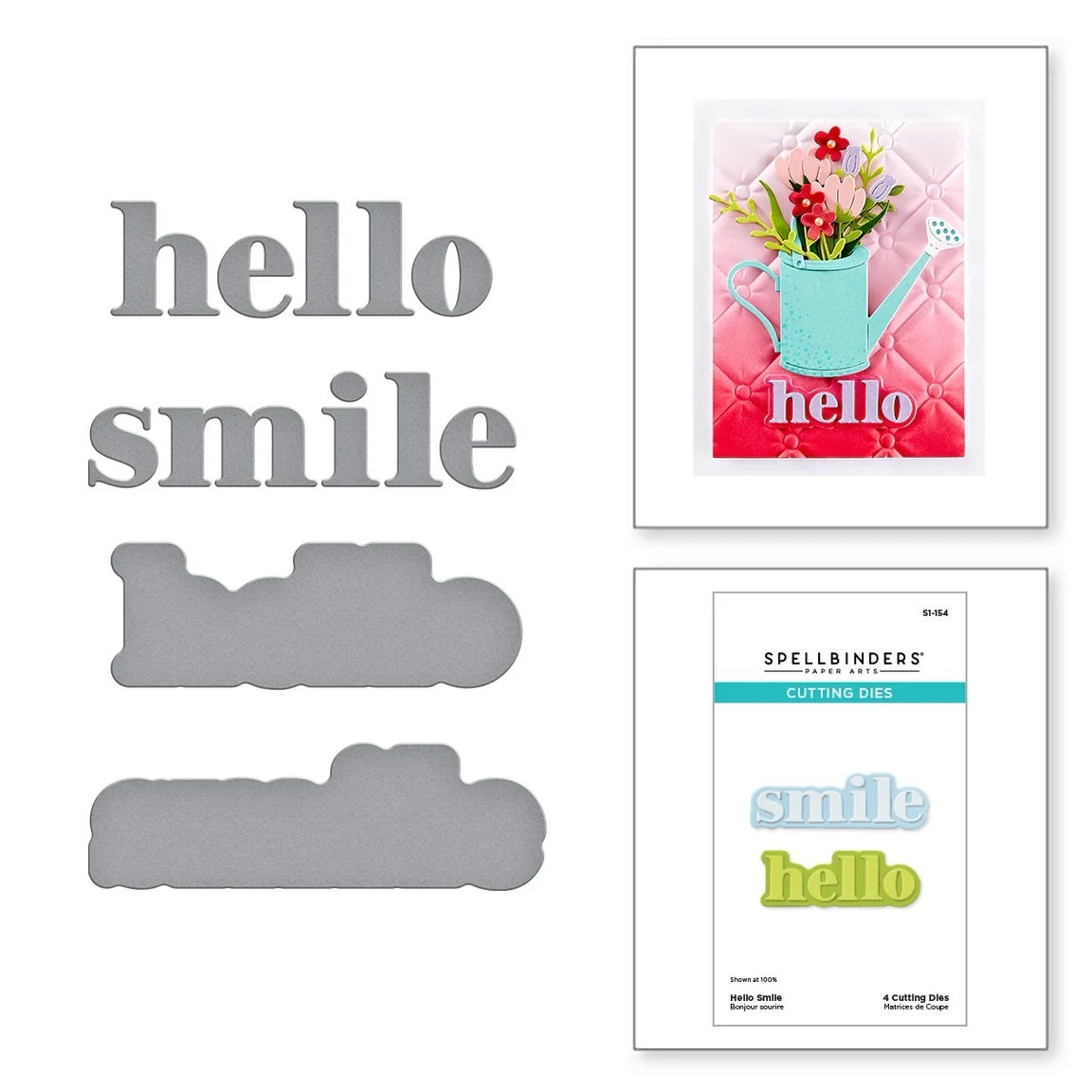 Spellbinders Die Hello Smile Etched Dies S1-154