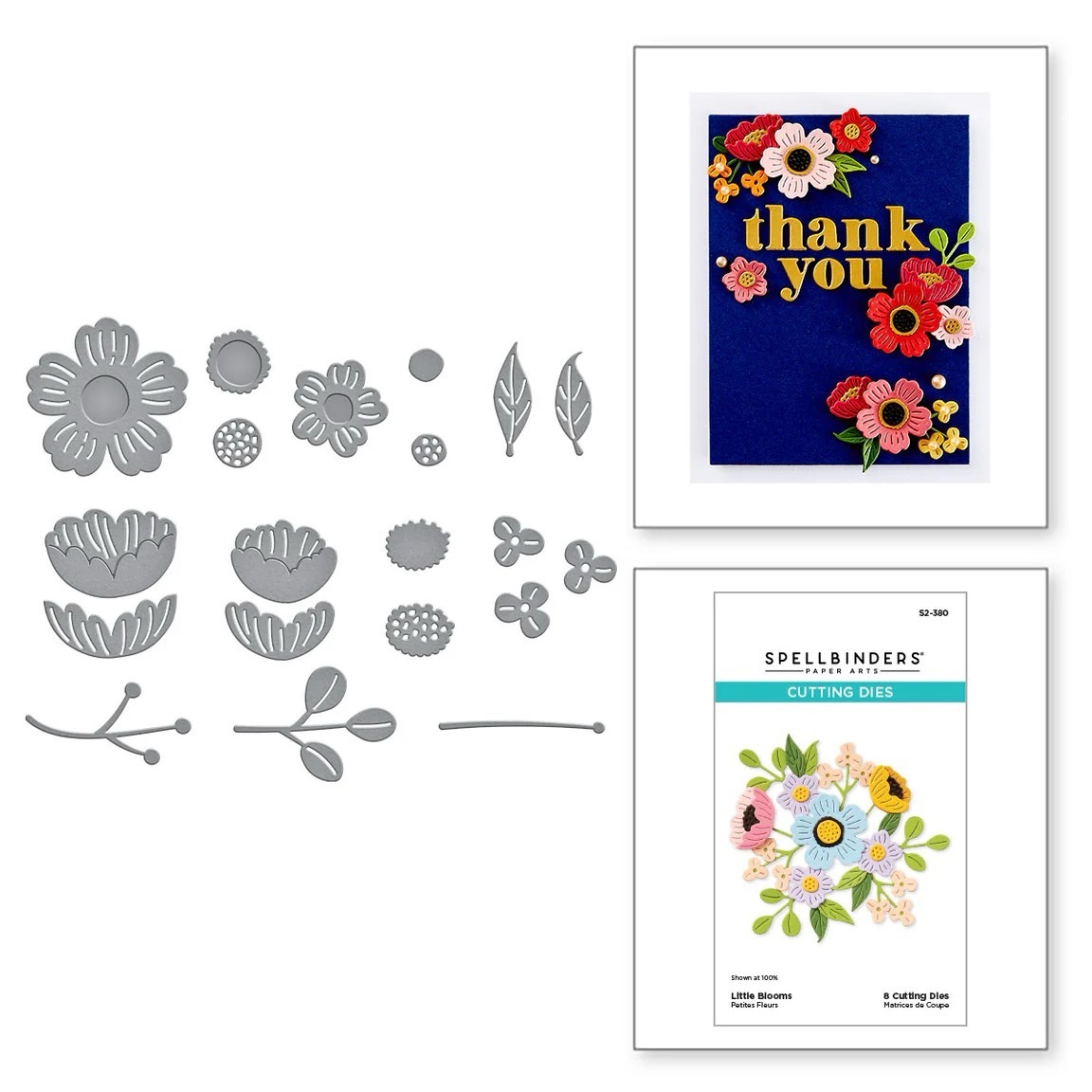 Spellbinders Die Little Blooms Etched Dies S2-380