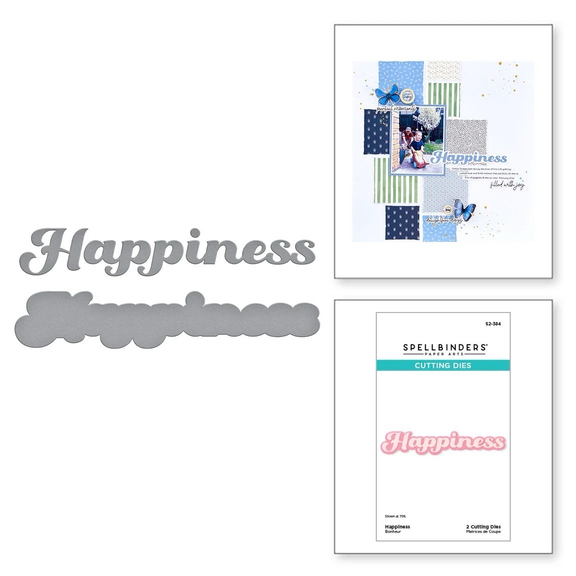 Spellbinders Die Happiness Etched Dies S2-384