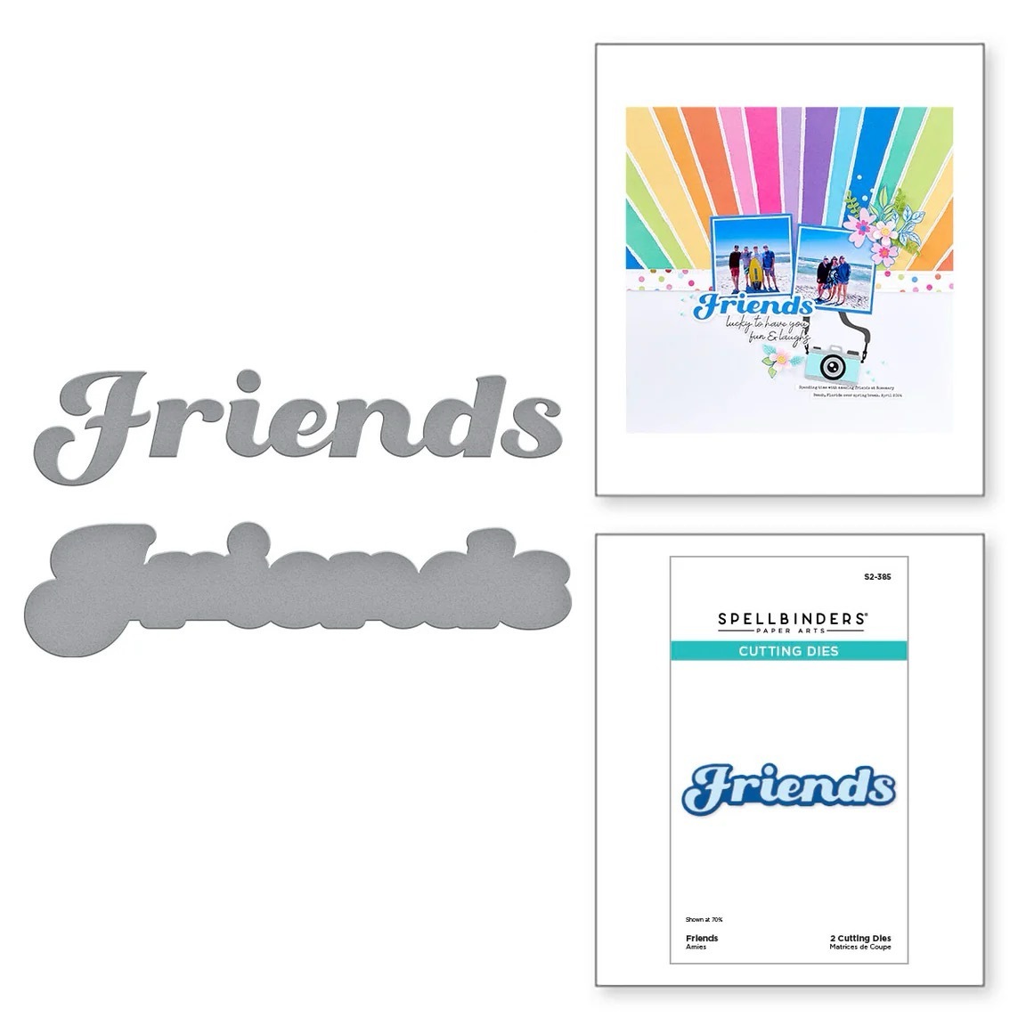 Spellbinders Die Friends Etched Dies S2-385