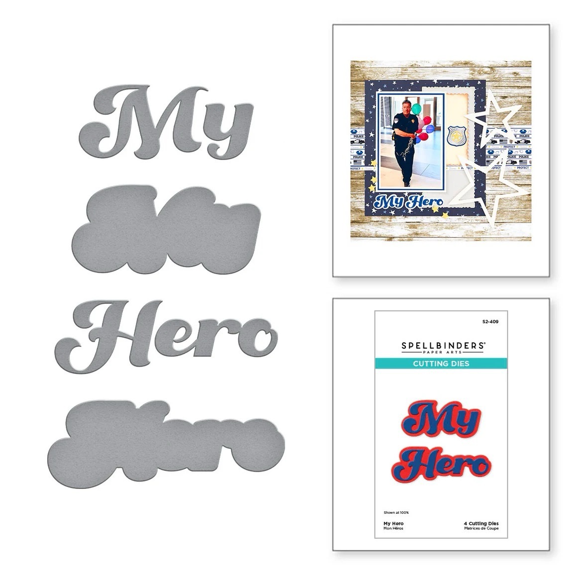 Spellbinders Die My Hero Etched Dies S2-409