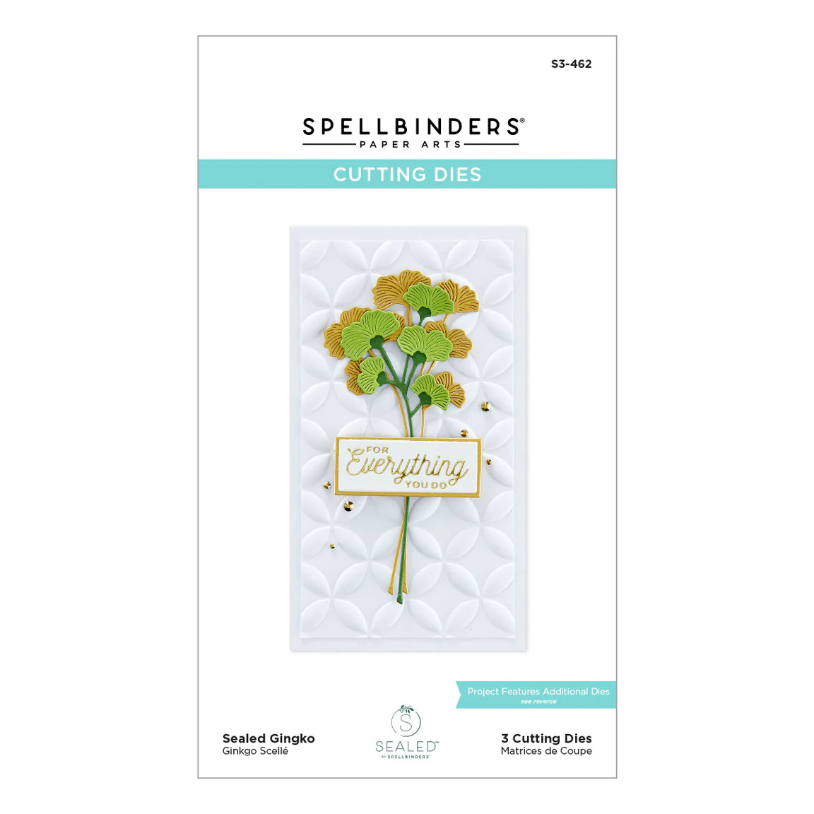 Spellbinders Die Sealed Gingko Etched Dies S3-462