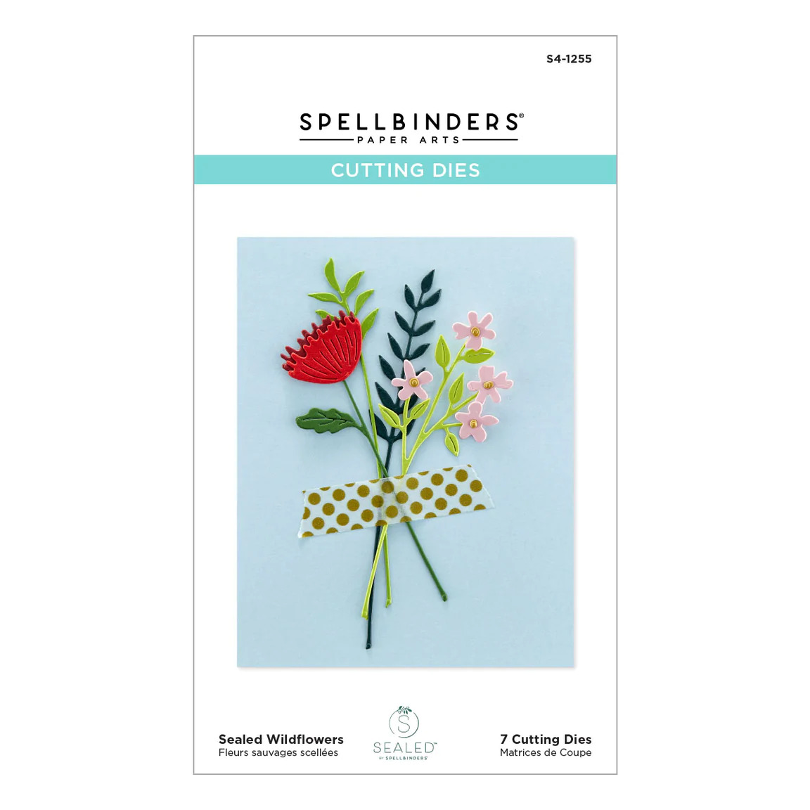 Spellbinders Die Sealed Wildflowers Etched Dies S4-1255