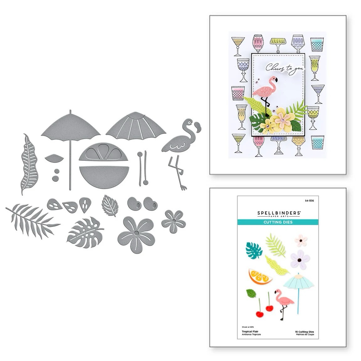 Spellbinders Die Tropical Flair Etched Dies S4-1336