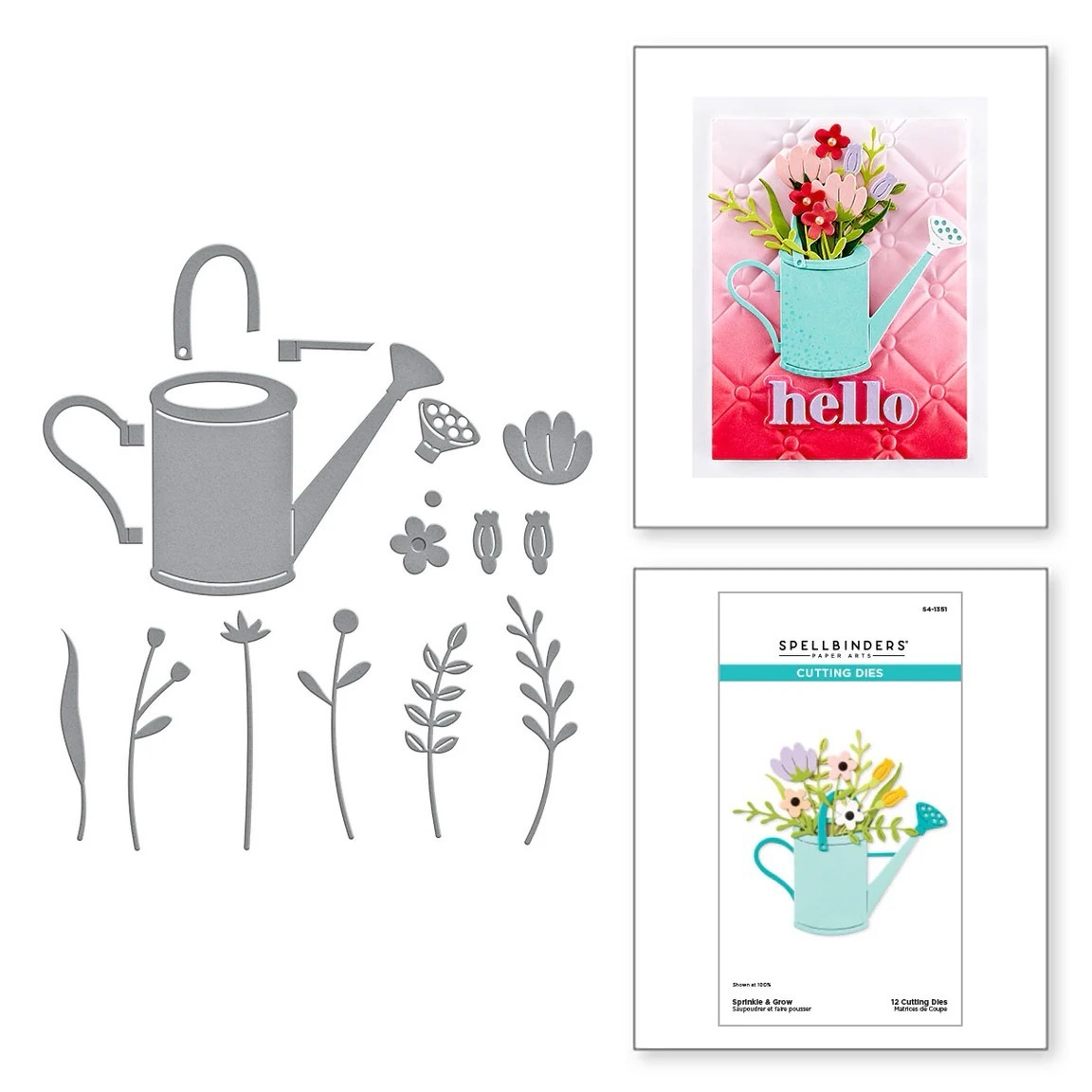 Spellbinders Die Sprinkle & Grow Etched Dies S4-1351