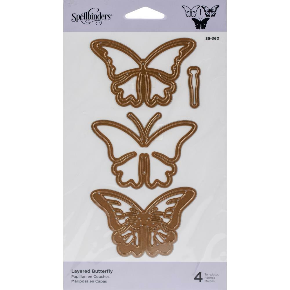 Download Spellbinders Shapeabilities Dies Layered Butterfly S5-360 ...