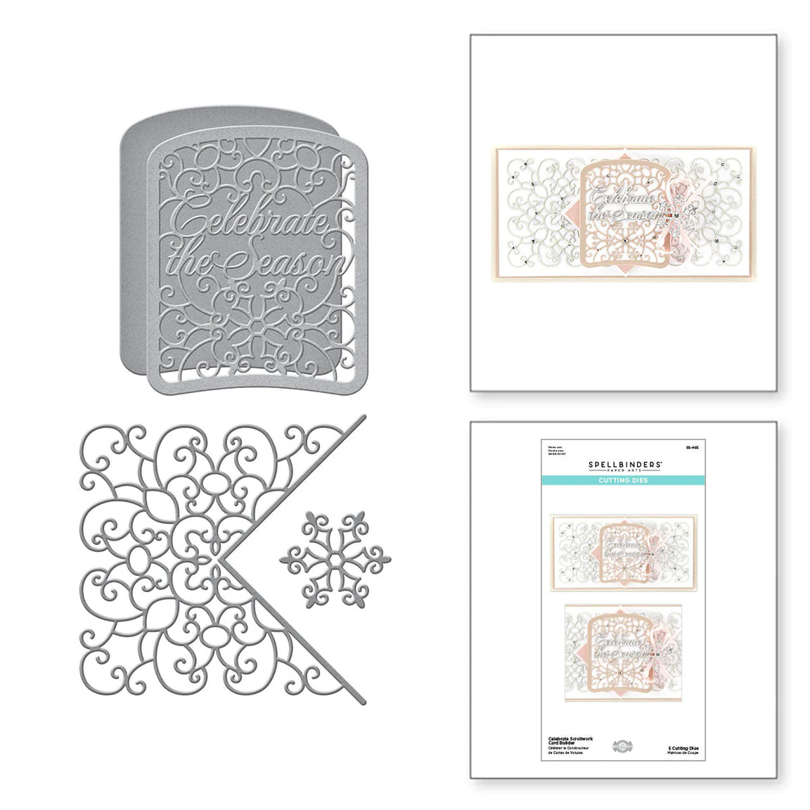 Spellbinders Die Celebrate Scrollwork Card Builder Etched Die S5-465