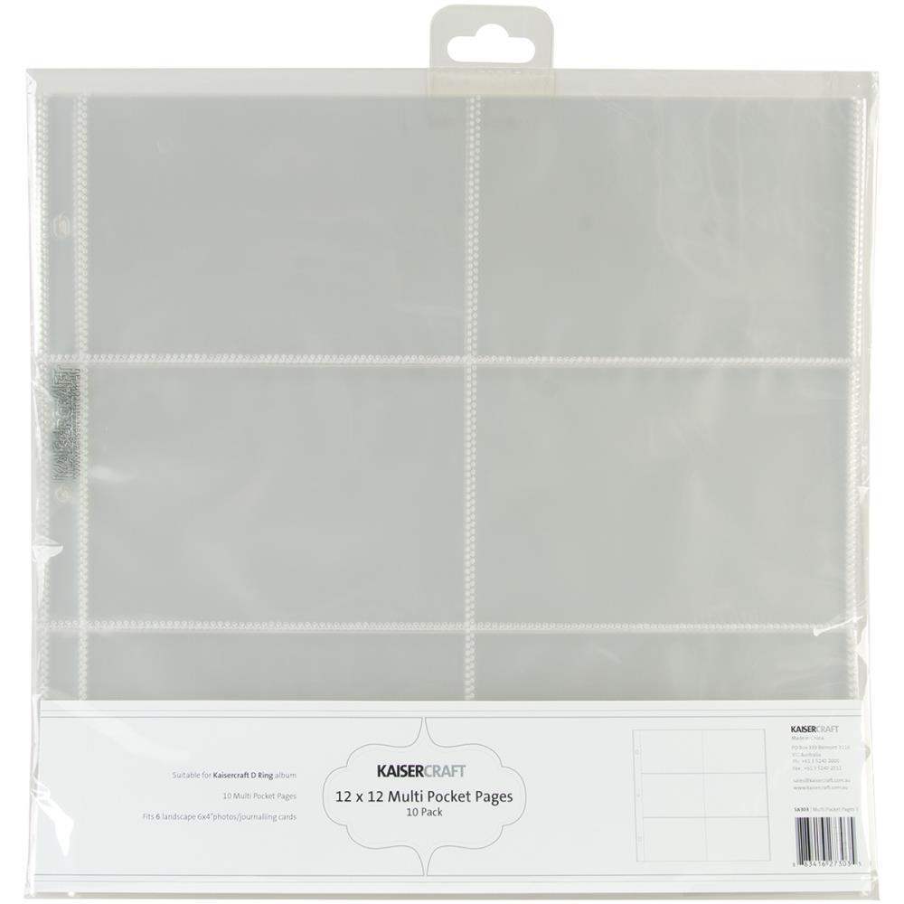 Kaisercraft D-Ring Album Refills 12X12 (6) 6X4 Pockets10/Pkg