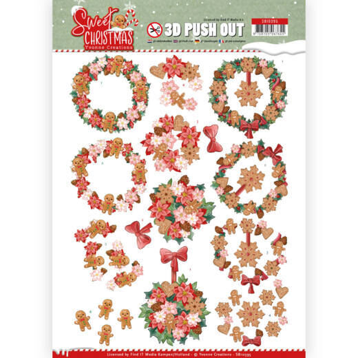 Yvonne Creations 3D Pushout - Sweet Christmas - Sweet Wreaths - SB10395