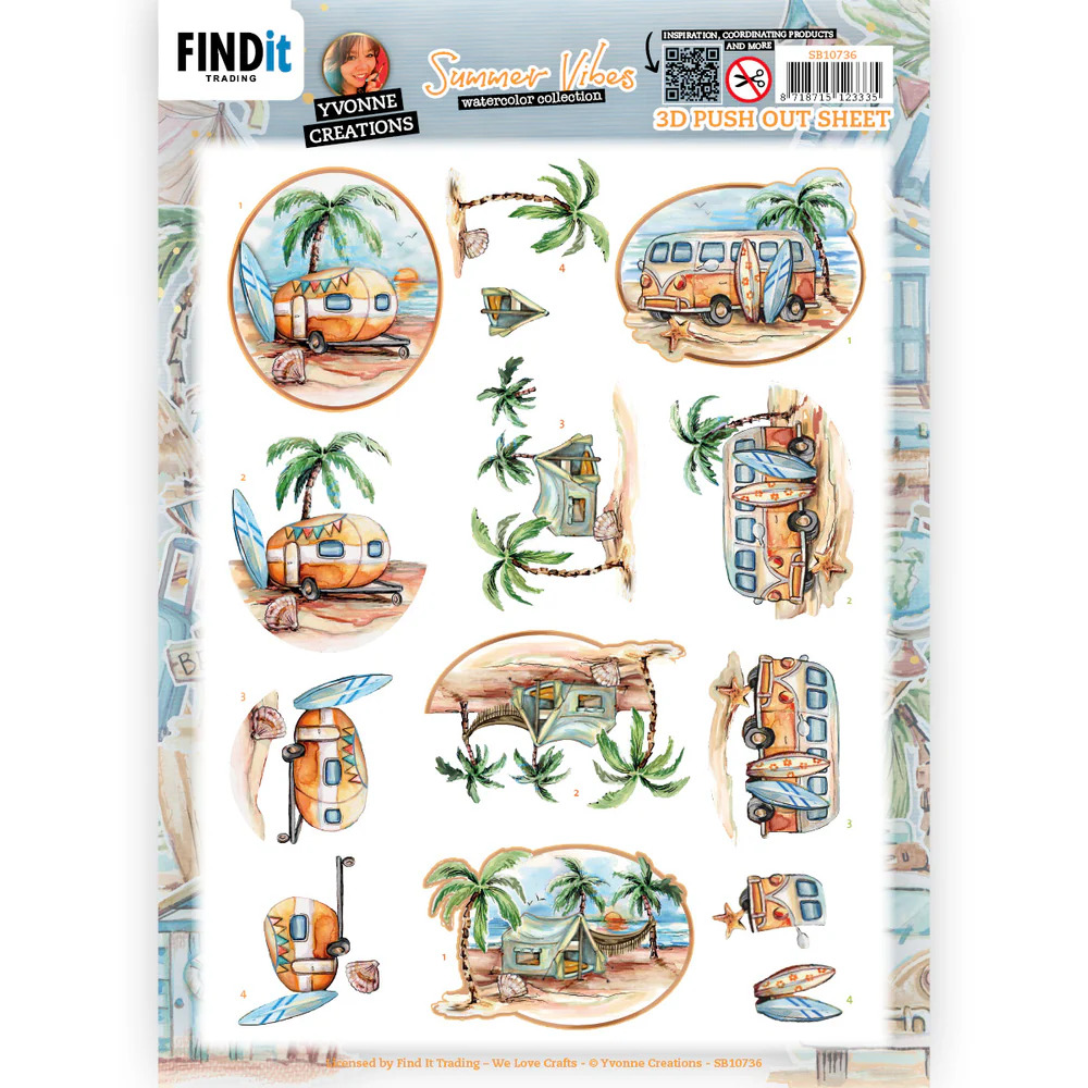 Yvonne Creations 3D Pushout - Summer Vibes - Camping - SB10736