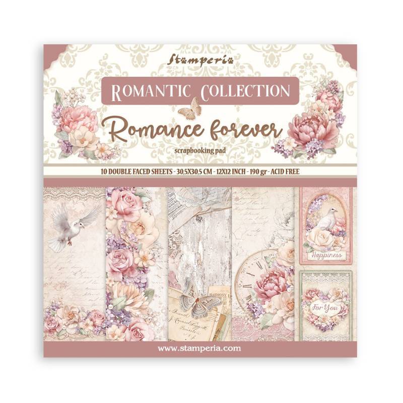 Stamperia Scrapbooking Pad 10 sheets 30.5 x 30.5 (12x12) Romance Forever SBBL146