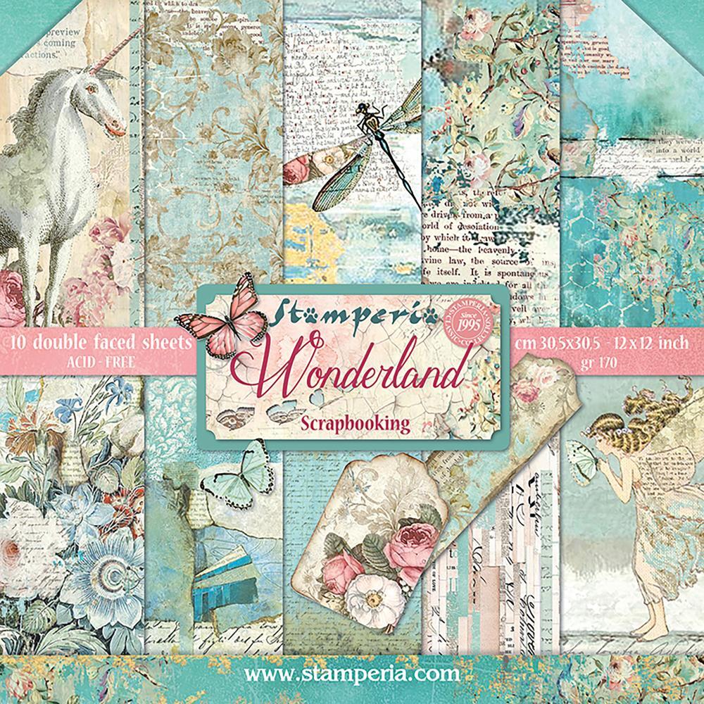 Stamperia Double-Sided Paper Pad 12x12 10/Pkg Wonderland