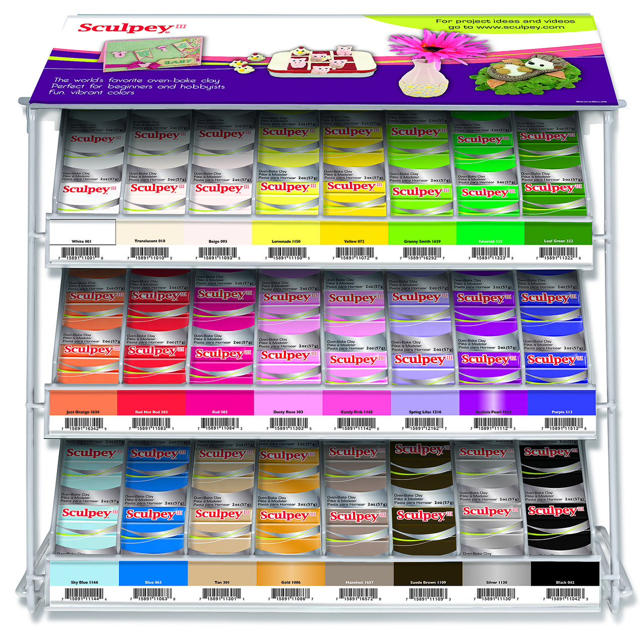 Sculpey III Oven-Bake Modelling Clay 57g Choose Colour