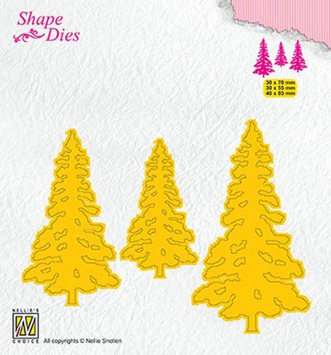 Nellie's Shape Die Pine Trees