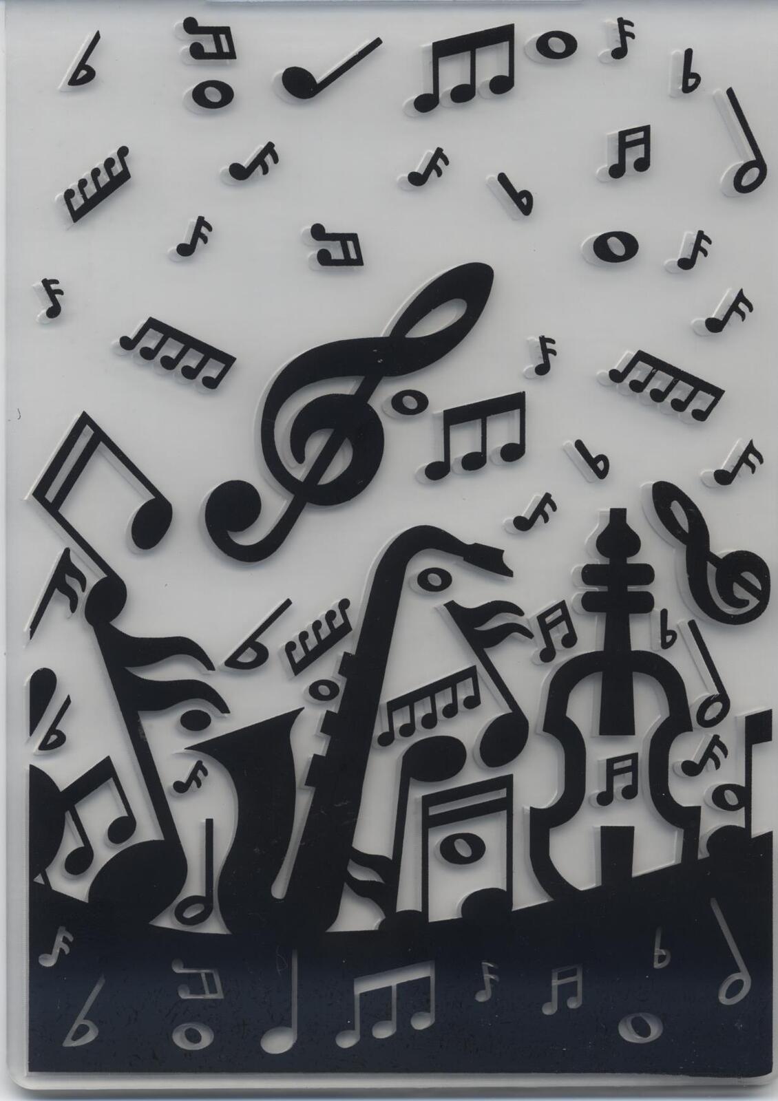 Embossing Folder Musical Background 10.5cm x 14.5cm