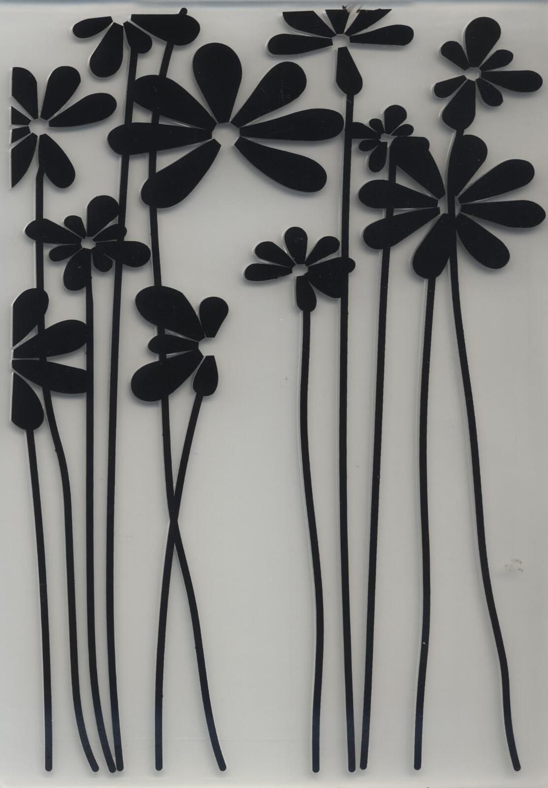Embossing Folder Long Stem Flowers 10.5cm x 14.5cm
