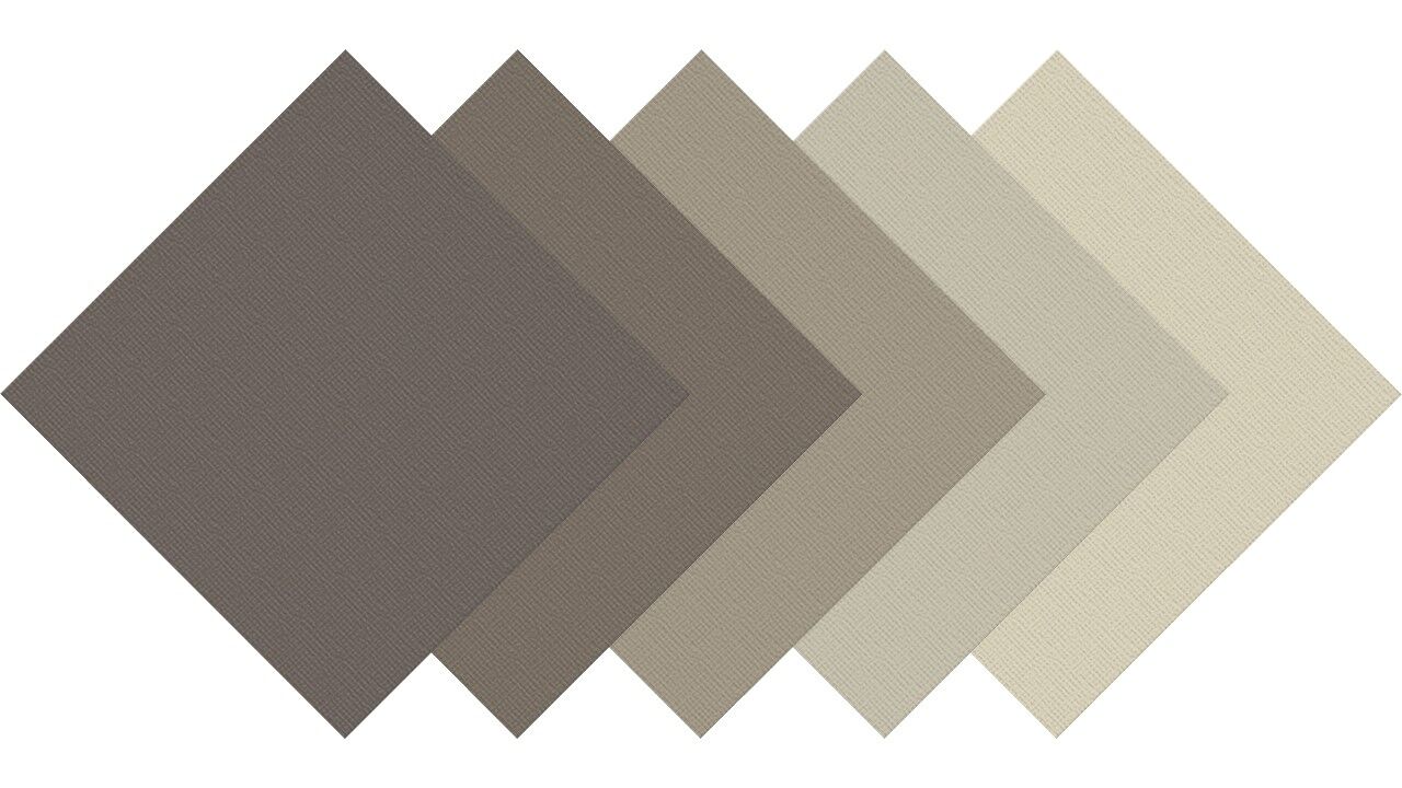 Cardstock Variety Pack - 12 X 12 Grey - 5 x 5 Colours