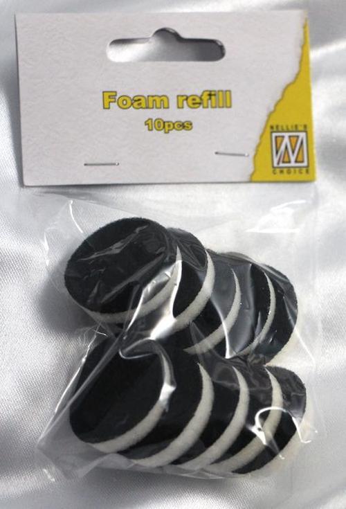 Nellies Choice 10 Foam Mini Pads Round Refill 1 inch 