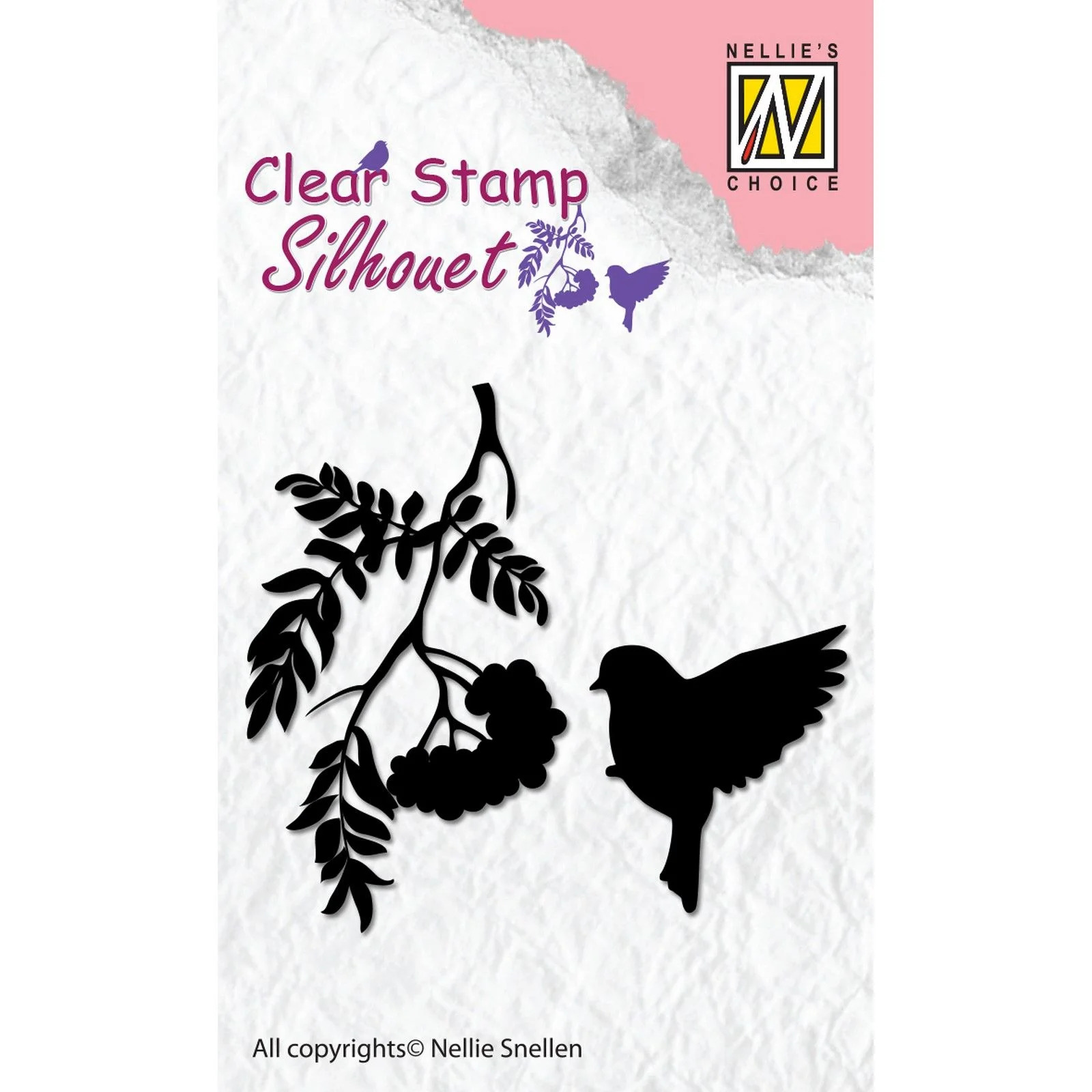Nellie Snellen Clear Stamps Silhouette Birdsong SIL029