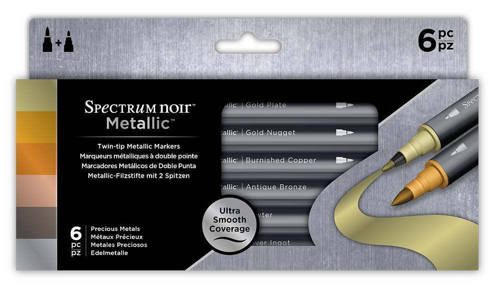 Spectrum Noir Metallic Markers Precious Metals 6pk