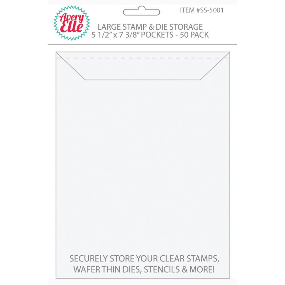 Avery Elle Large Stamp & Die Storage Pockets 50/Pkg 7.375 x 5.5 inch