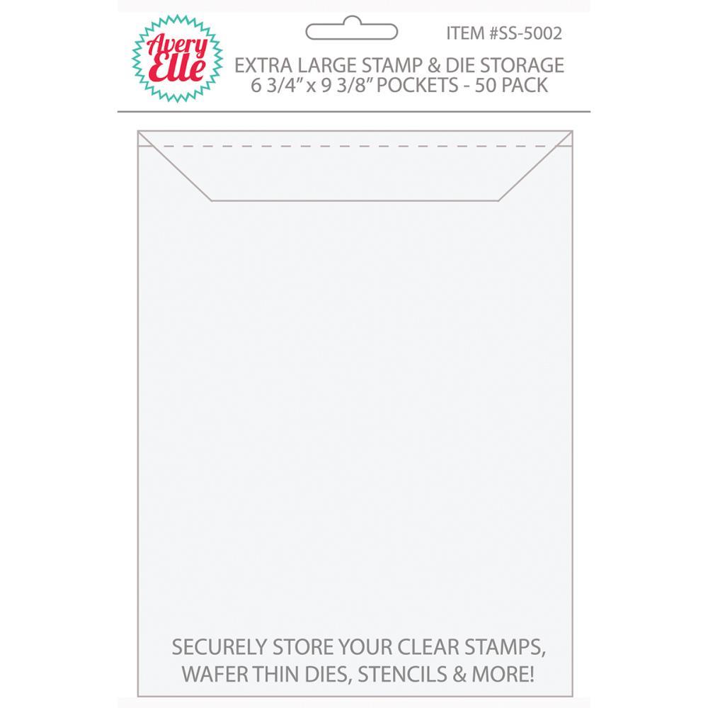 Avery Elle Extra Large Stamp & Die Storage Pockets 50/Pkg 10.75 x 6.75 inch