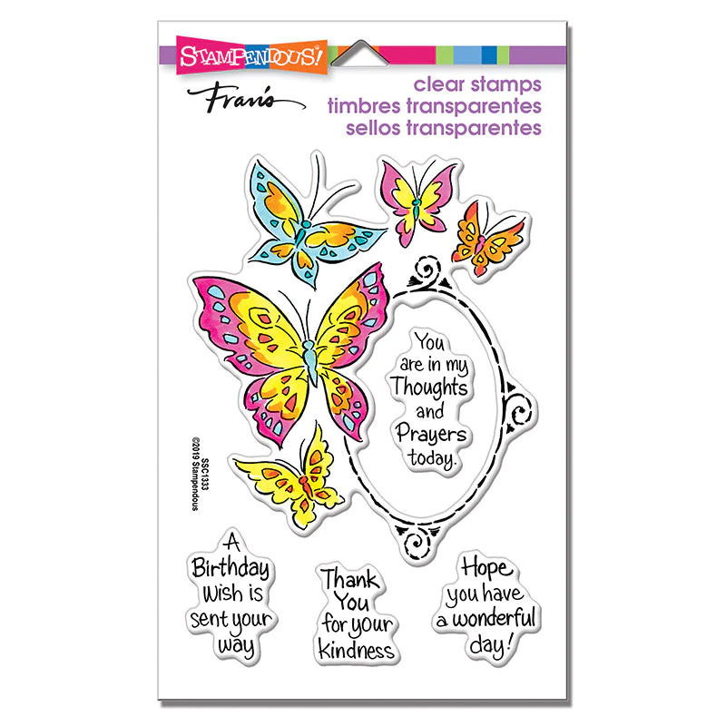 Stampendous Butterfly Frame Perfectly Clear Stamp Set SSC1333