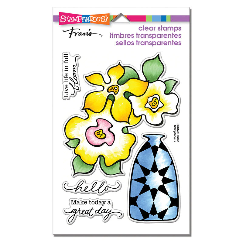 Stampendous Floral Blooms Perfectly Clear Stamp Set SSC1423