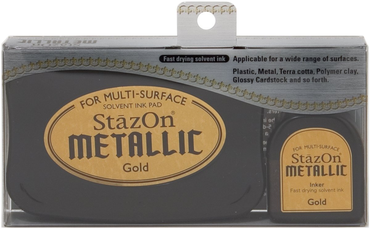 StazOn Ink Pad Metallic Ink Kit Gold