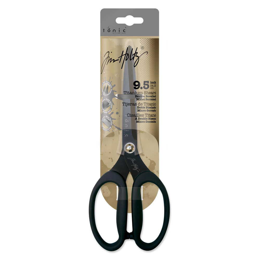 Tim Holtz Kushgrip Non-Stick Titanium Coated Scissors 9 1/2 Inch