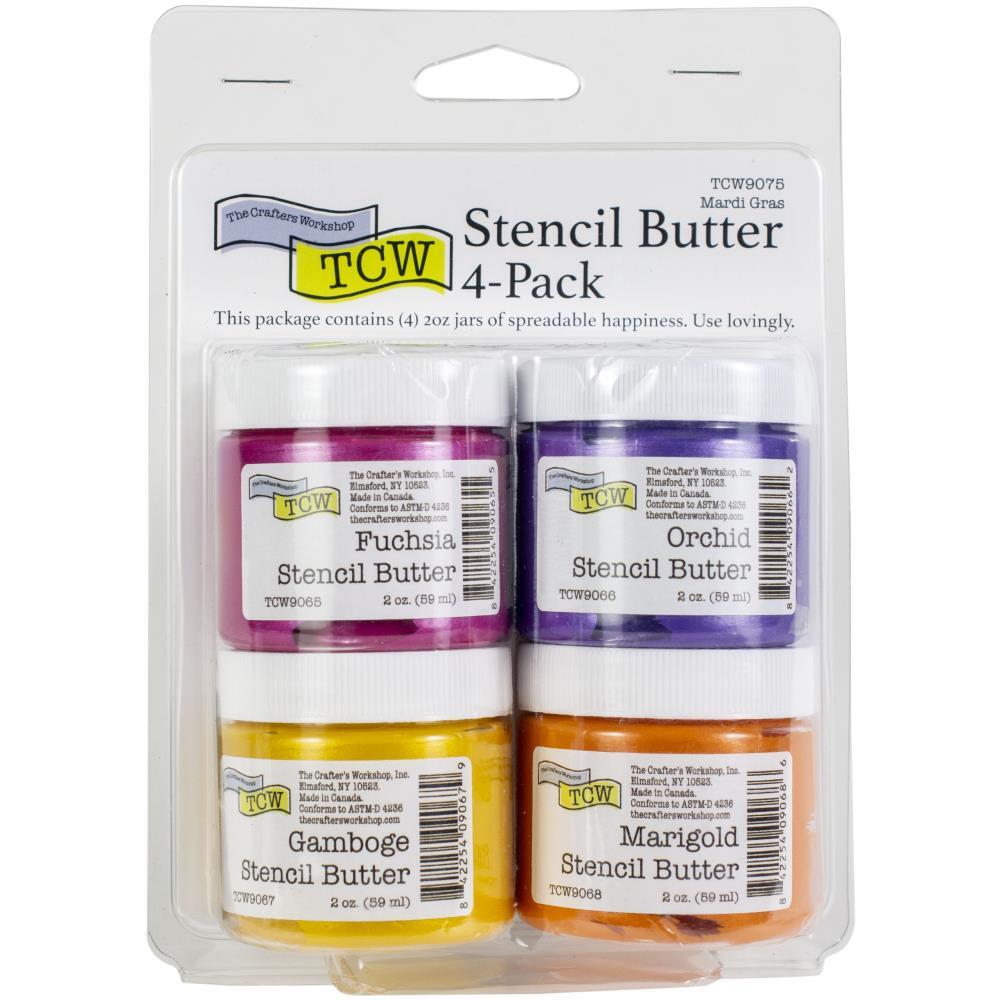 The Crafters Workshop Stencil Butter 4/PK Mardi Gras