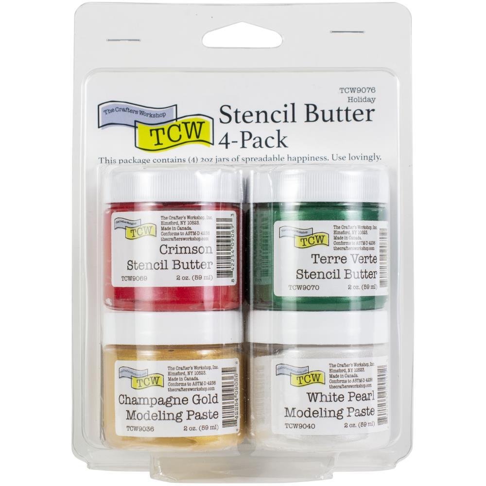 The Crafters Workshop Stencil Butter 4/PK Holiday