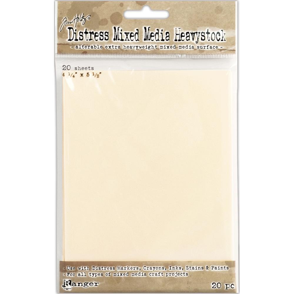 Tim Holtz Distress Mixed Media Heavystock 4.25 x 5.5 20 Pack