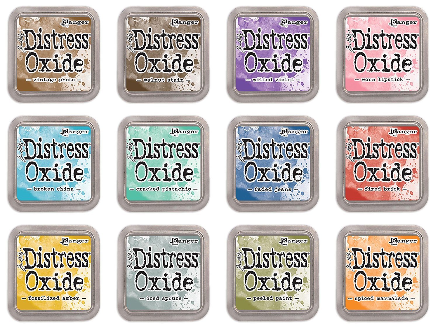 Tim Holtz Distress Oxide Ink Pad 12 Colours Set 1