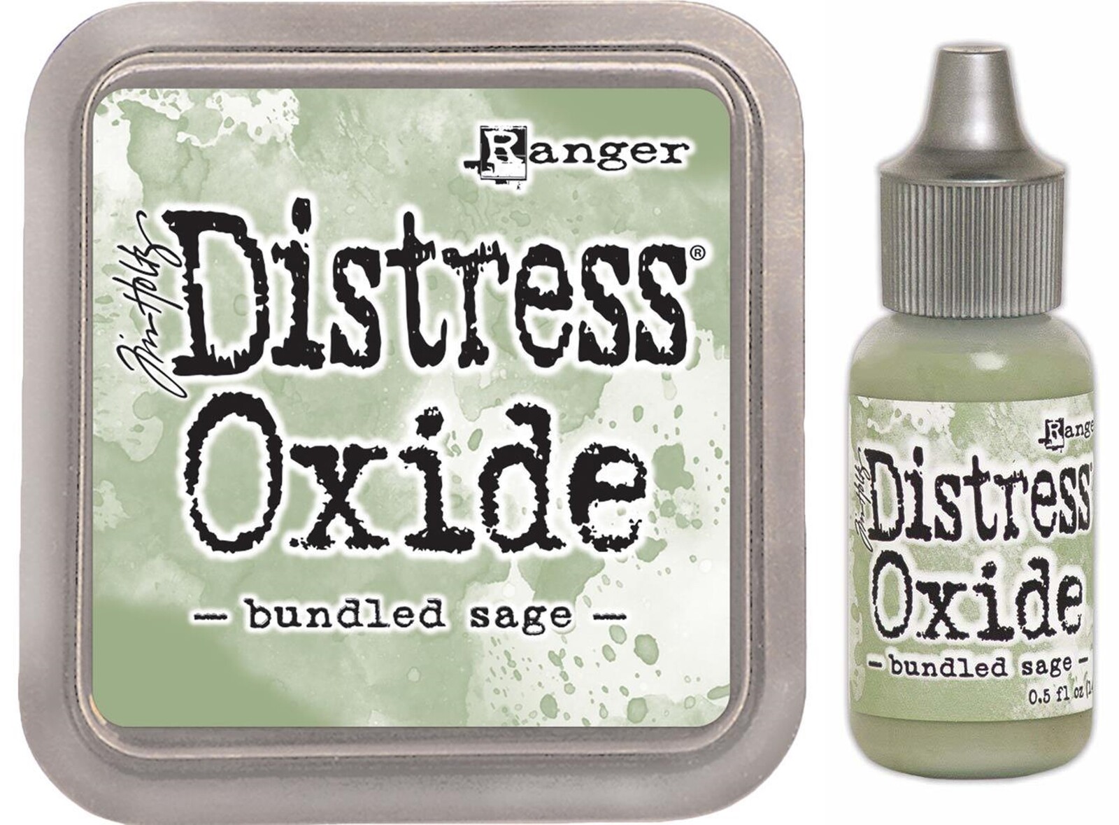 Tim Holtz Distress Oxide Ink Pad + Reinker Bundled Sage