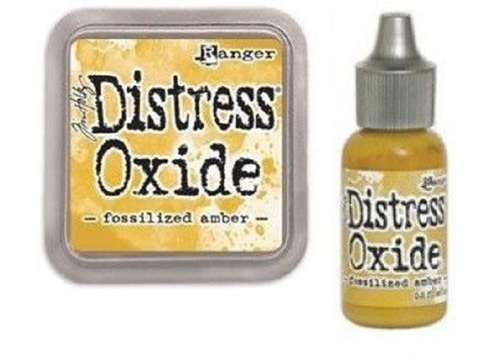 Tim Holtz Distress Oxide Ink Pad + Reinker Fossilized Amber