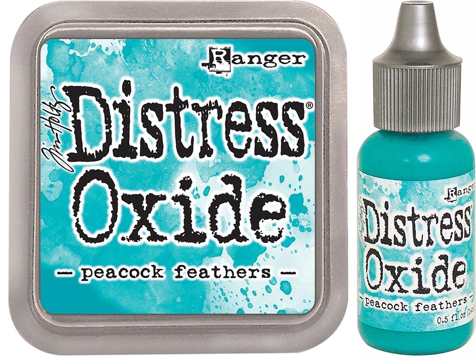 Tim Holtz Distress Oxide Ink Pad + Reinker Peacock Feathers