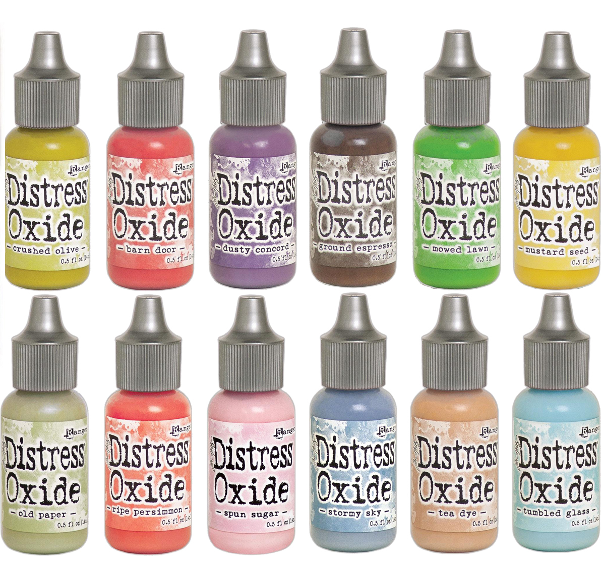 Tim Holtz Distress Oxide ReInkers 12 Colours Set 4