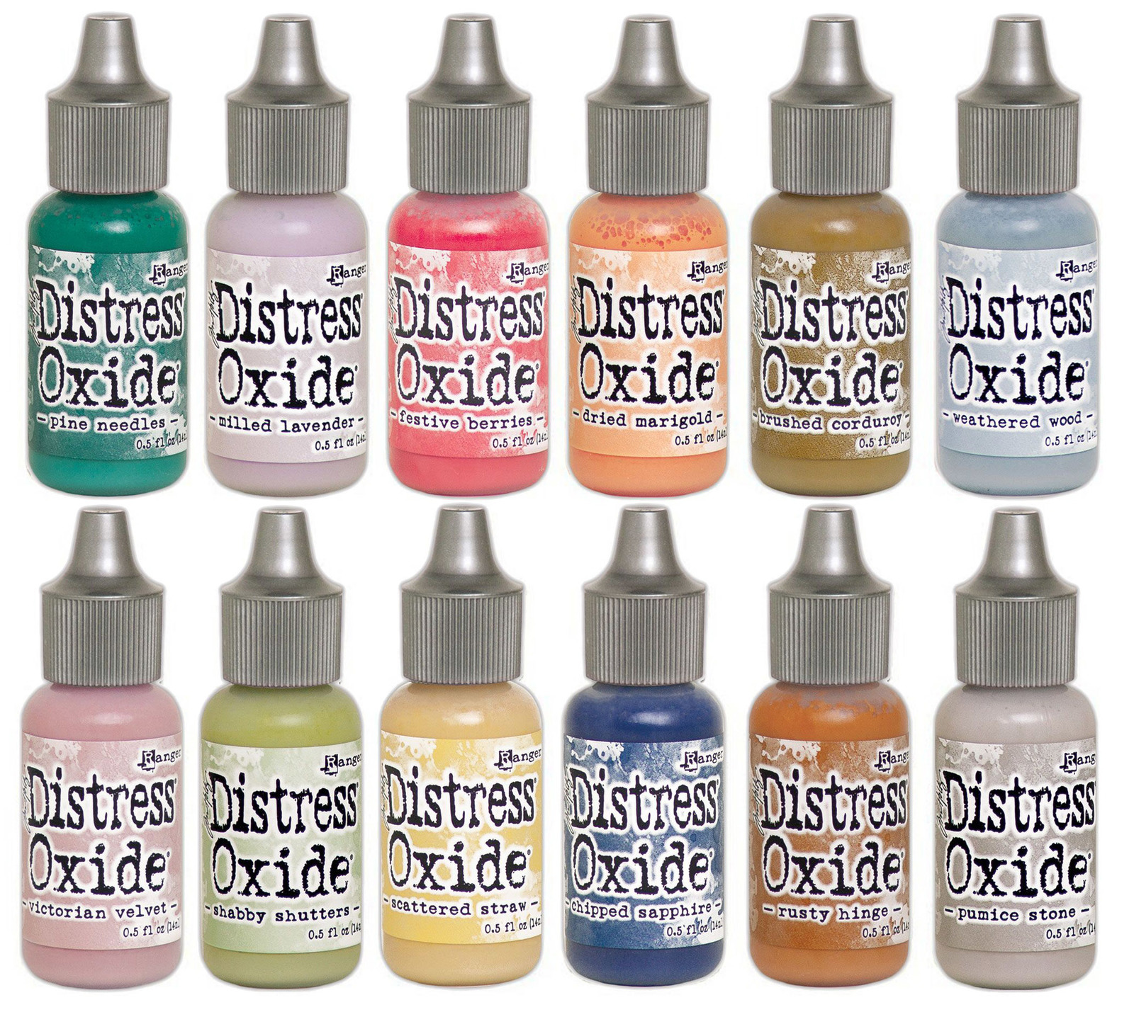 Tim Holtz Distress Oxide Reinkers 12 Colours Set 5